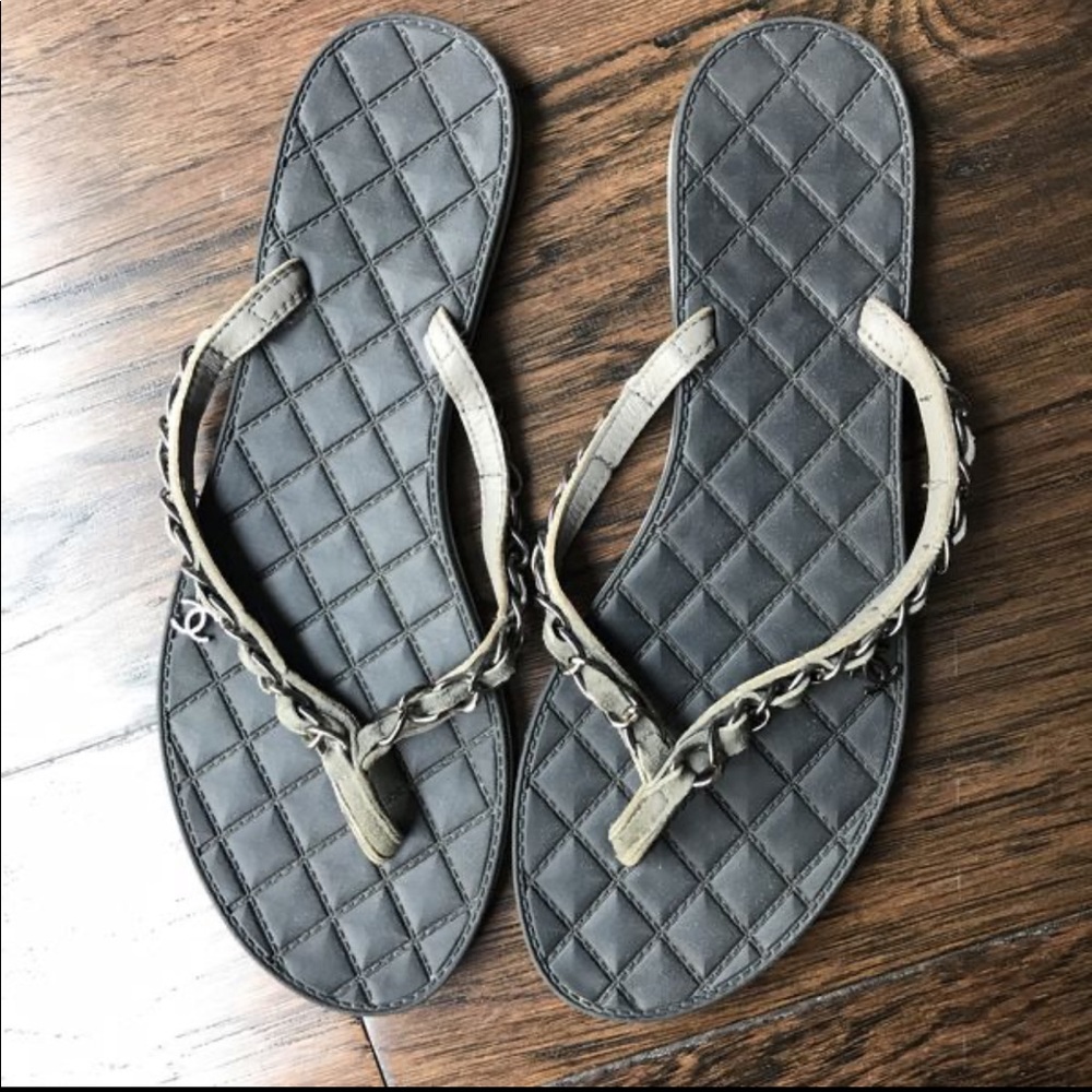 Chanel flip flops